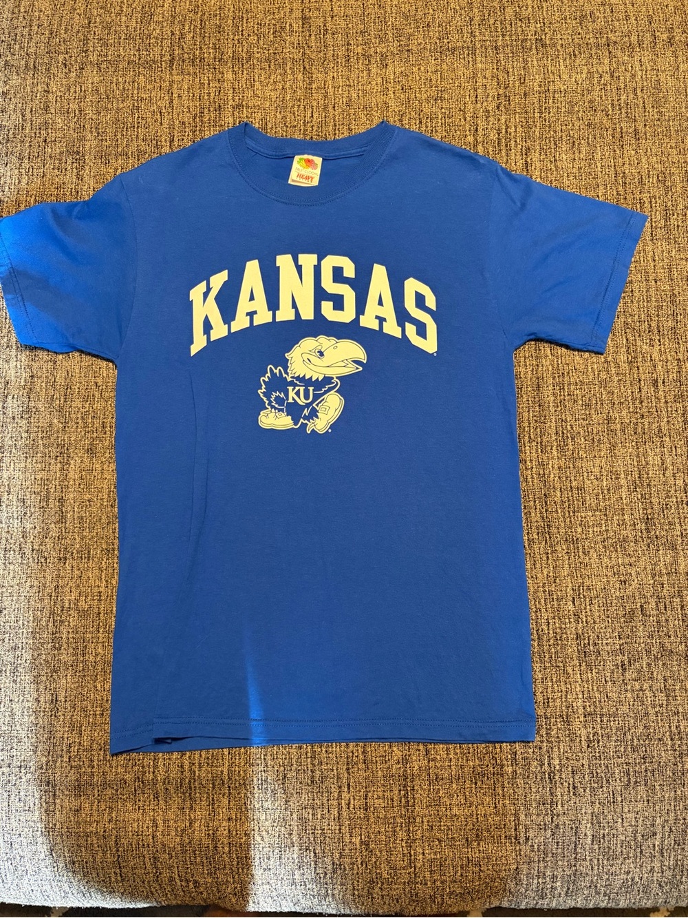 Fruit of the Loom Royal Blue Graphic Tee with Yellow Accent